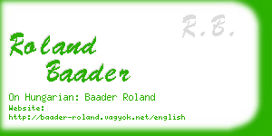 roland baader business card